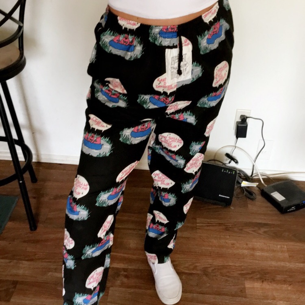 High waisted pants with design